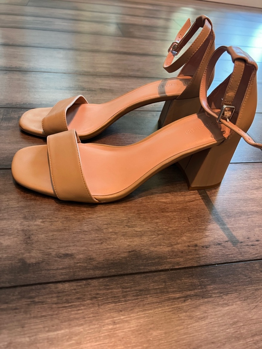 Nordstrom Ankle-Strap Block Heel Sandals in Nude